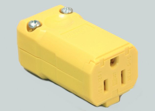 SVPW 806072 Power Cord Receptacle, 125V, 3 Prong, Nylon, Female