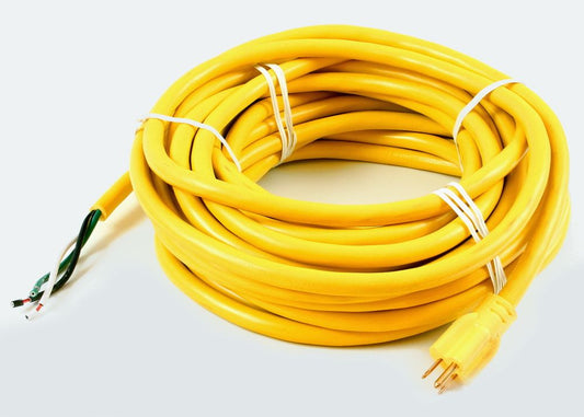Powr-Flite M1369A Power Cord, 14/3 Yellow 50', Price/Each